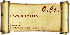 Osvald Csilla névjegykártya