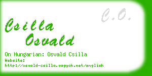 csilla osvald business card